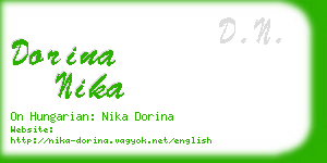 dorina nika business card